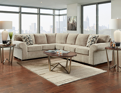 Affordable Chevron Seal 2pc sectional